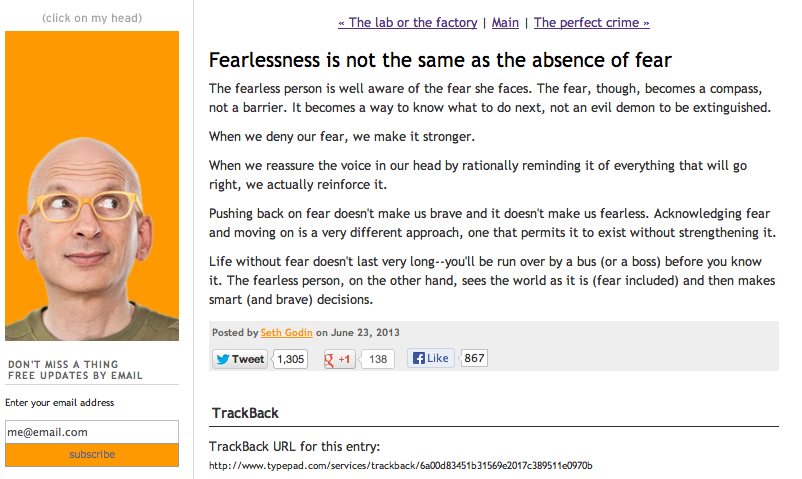 Fearlessness is not the same as the absence of fear